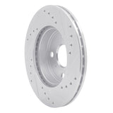 R1 Concepts 1985-1988 Chevrolet Nova Front Left Drilled & Slotted Silver Brake Rotor by R1 Concepts 631-76021L