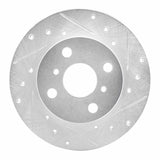 R1 Concepts 1984-1988 Chevrolet Nova Front Right Drilled & Slotted Silver Brake Rotor by R1 Concepts 631-76022R