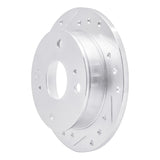 R1 Concepts 1985-1987 Toyota Corolla (US/Canada) Rear Left Drilled & Slotted Silver Brake Rotor by R1 Concepts 631-76023L