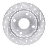 R1 Concepts 1985-1987 Toyota Corolla (US/Canada) Rear Left Drilled & Slotted Silver Brake Rotor by R1 Concepts 631-76023L