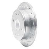 R1 Concepts 1985-1987 Toyota Corolla (US/Canada) Rear Right Drilled & Slotted Silver Brake Rotor by R1 Concepts 631-76023R