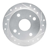 R1 Concepts 1985-1987 Toyota Corolla (US/Canada) Rear Right Drilled & Slotted Silver Brake Rotor by R1 Concepts 631-76023R