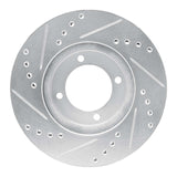 R1 Concepts 1984-1987 Toyota Cressida Front Right Drilled & Slotted Silver Brake Rotor by R1 Concepts 631-76024R