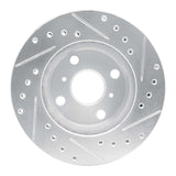 R1 Concepts 1986-1989 Toyota Celica Front Left Drilled & Slotted Silver Brake Rotor by R1 Concepts 631-76026L