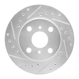 R1 Concepts 1986-1989 Toyota Celica Front Left Drilled & Slotted Silver Brake Rotor by R1 Concepts 631-76026L