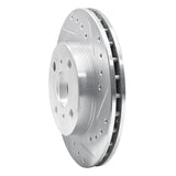 R1 Concepts 1986-1989 Toyota Celica Front Right Drilled & Slotted Silver Brake Rotor by R1 Concepts 631-76026R