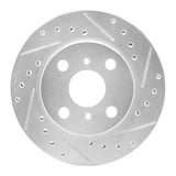 R1 Concepts 1986-1989 Toyota Celica Front Right Drilled & Slotted Silver Brake Rotor by R1 Concepts 631-76026R