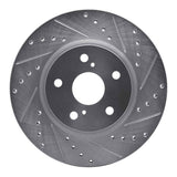R1 Concepts 1986-1992 Toyota Supra Front Right Drilled & Slotted Silver Brake Rotor by R1 Concepts 631-76028R
