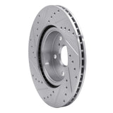 R1 Concepts 1986-1992 Toyota Supra Front Right Drilled & Slotted Silver Brake Rotor by R1 Concepts 631-76028R