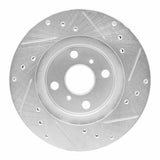 R1 Concepts 1987-1992 Geo Prizm Front Left Drilled & Slotted Silver Brake Rotor by R1 Concepts 631-76032L