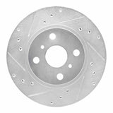 R1 Concepts 1987-1992 Geo Prizm Front Left Drilled & Slotted Silver Brake Rotor by R1 Concepts 631-76032L