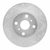 R1 Concepts 1987-1992 Geo Prizm Front Right Drilled & Slotted Silver Brake Rotor by R1 Concepts 631-76032R