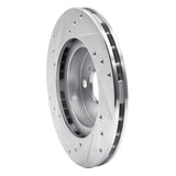 R1 Concepts 1987-1992 Geo Prizm Front Right Drilled & Slotted Silver Brake Rotor by R1 Concepts 631-76032R