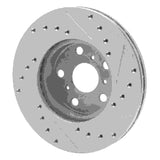 R1 Concepts 1987-1987 Toyota Camry Front Left Drilled & Slotted Silver Brake Rotor by R1 Concepts 631-76033L