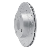 R1 Concepts 1988-1992 Geo Prizm Front Left Drilled & Slotted Silver Brake Rotor by R1 Concepts 631-76034L