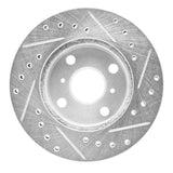 R1 Concepts 1988-1992 Geo Prizm Front Left Drilled & Slotted Silver Brake Rotor by R1 Concepts 631-76034L