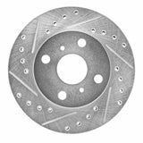 R1 Concepts 1988-1992 Geo Prizm Front Left Drilled & Slotted Silver Brake Rotor by R1 Concepts 631-76034L