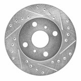 R1 Concepts 1988-1992 Geo Prizm Front Right Drilled & Slotted Silver Brake Rotor by R1 Concepts 631-76034R