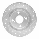 R1 Concepts 1987-1992 Chevrolet Nova Rear Left Drilled & Slotted Silver Brake Rotor by R1 Concepts 631-76035L
