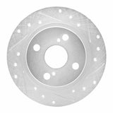 R1 Concepts 1987-1992 Chevrolet Nova Rear Right Drilled & Slotted Silver Brake Rotor by R1 Concepts 631-76035R