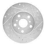 R1 Concepts 1987-1991 Toyota Camry Front Right Drilled & Slotted Silver Brake Rotor by R1 Concepts 631-76036R
