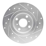R1 Concepts 1987-1989 Toyota MR2 Rear Left Drilled & Slotted Silver Brake Rotor by R1 Concepts 631-76037L