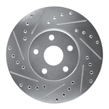 R1 Concepts 1987-1991 Lexus ES250 Front Left Drilled & Slotted Silver Brake Rotor by R1 Concepts 631-76042L