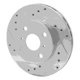 R1 Concepts 1990-1991 Toyota Celica Front Left Drilled & Slotted Silver Brake Rotor by R1 Concepts 631-76043L