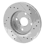 R1 Concepts 1990-1991 Toyota Celica Front Left Drilled & Slotted Silver Brake Rotor by R1 Concepts 631-76043L