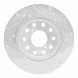 R1 Concepts 1991-1995 Toyota MR2 Rear Left Drilled & Slotted Silver Brake Rotor by R1 Concepts 631-76048L