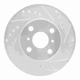 R1 Concepts 1992-1995 Toyota Paseo Front Right Drilled & Slotted Silver Brake Rotor by R1 Concepts 631-76050R