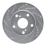 R1 Concepts 1992-2001 Toyota Camry Front Left Drilled & Slotted Silver Brake Rotor by R1 Concepts 631-76051L