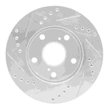 R1 Concepts 1992-2001 Toyota Camry Front Right Drilled & Slotted Silver Brake Rotor by R1 Concepts 631-76051R