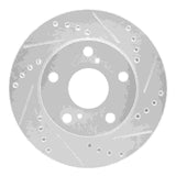 R1 Concepts 1992-2001 Toyota Camry Front Right Drilled & Slotted Silver Brake Rotor by R1 Concepts 631-76051R