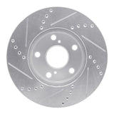 R1 Concepts 1992-2006 Lexus ES300 Front Right Drilled & Slotted Silver Brake Rotor by R1 Concepts 631-76052R