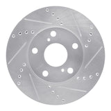 R1 Concepts 1992-2006 Lexus ES300 Front Right Drilled & Slotted Silver Brake Rotor by R1 Concepts 631-76052R