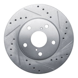 R1 Concepts 1992-1995 Toyota MR2 Front Right Drilled & Slotted Silver Brake Rotor by R1 Concepts 631-76057R