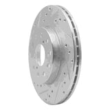 R1 Concepts 1992-1995 Toyota MR2 Rear Left Drilled & Slotted Silver Brake Rotor by R1 Concepts 631-76058L