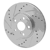R1 Concepts 1994-1999 Toyota Celica Front Left Drilled & Slotted Silver Brake Rotor by R1 Concepts 631-76059L