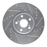R1 Concepts 1994-1999 Toyota Celica Front Left Drilled & Slotted Silver Brake Rotor by R1 Concepts 631-76059L