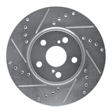 R1 Concepts 1994-1999 Toyota Celica Front Left Drilled & Slotted Silver Brake Rotor by R1 Concepts 631-76059L