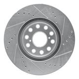 R1 Concepts 1993-1998 Toyota Supra Front Left Drilled & Slotted Silver Brake Rotor by R1 Concepts 631-76061L