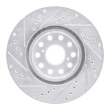R1 Concepts 1993-1998 Toyota Supra Front Right Drilled & Slotted Silver Brake Rotor by R1 Concepts 631-76061R