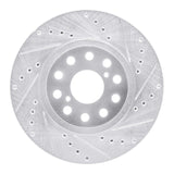 R1 Concepts 1993-1998 Toyota Supra Front Right Drilled & Slotted Silver Brake Rotor by R1 Concepts 631-76061R