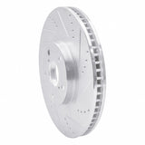 R1 Concepts 1993-1998 Toyota Supra Left Front Drilled & Slotted Silver Brake Rotor by R1 Concepts 631-76062D