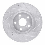 R1 Concepts 1993-1998 Toyota Supra Left Front Drilled & Slotted Silver Brake Rotor by R1 Concepts 631-76062D