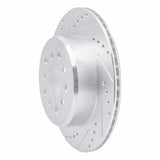 R1 Concepts 1993-1998 Toyota Supra Rear Left Drilled & Slotted Silver Brake Rotor by R1 Concepts 631-76064L