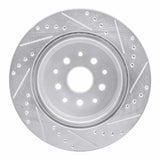 R1 Concepts 1993-1998 Toyota Supra Rear Left Drilled & Slotted Silver Brake Rotor by R1 Concepts 631-76064L