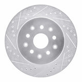 R1 Concepts 1993-1998 Toyota Supra Rear Left Drilled & Slotted Silver Brake Rotor by R1 Concepts 631-76064L