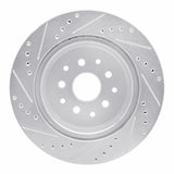 R1 Concepts 1993-1998 Toyota Supra Rear Right Drilled & Slotted Silver Brake Rotor by R1 Concepts 631-76064R